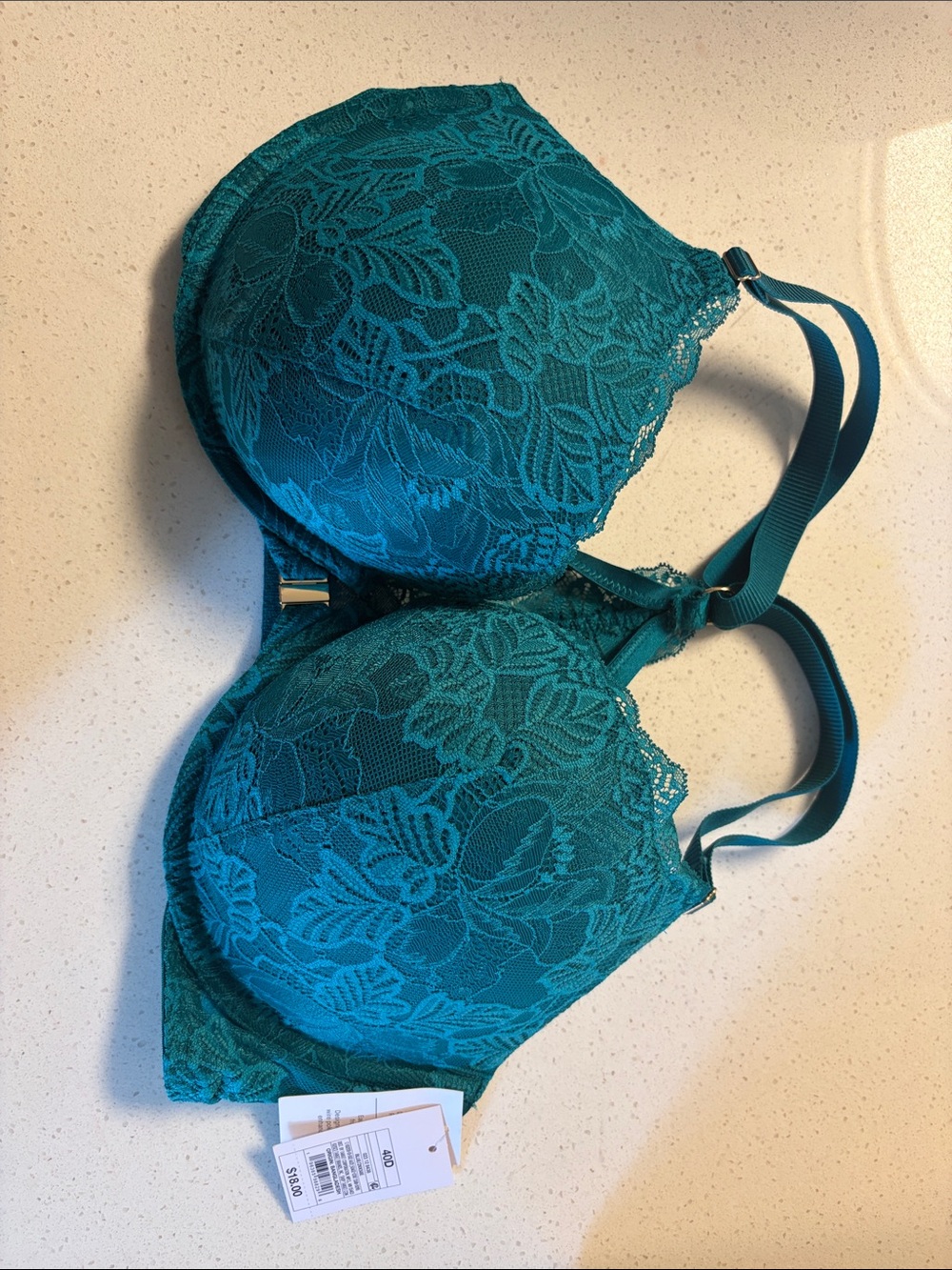 Auden Teal Lace T-Shirt Bra